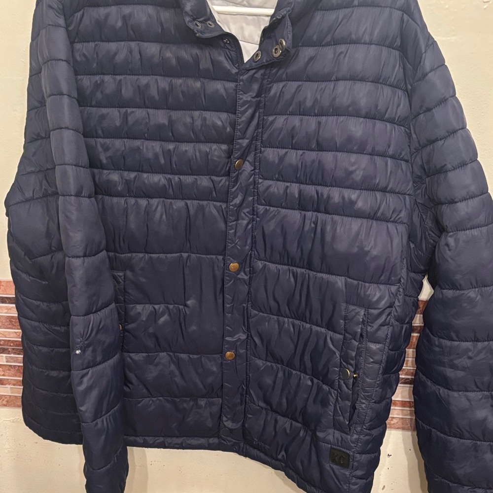Kenneth Cole Reaction Navy Puffer Jacket